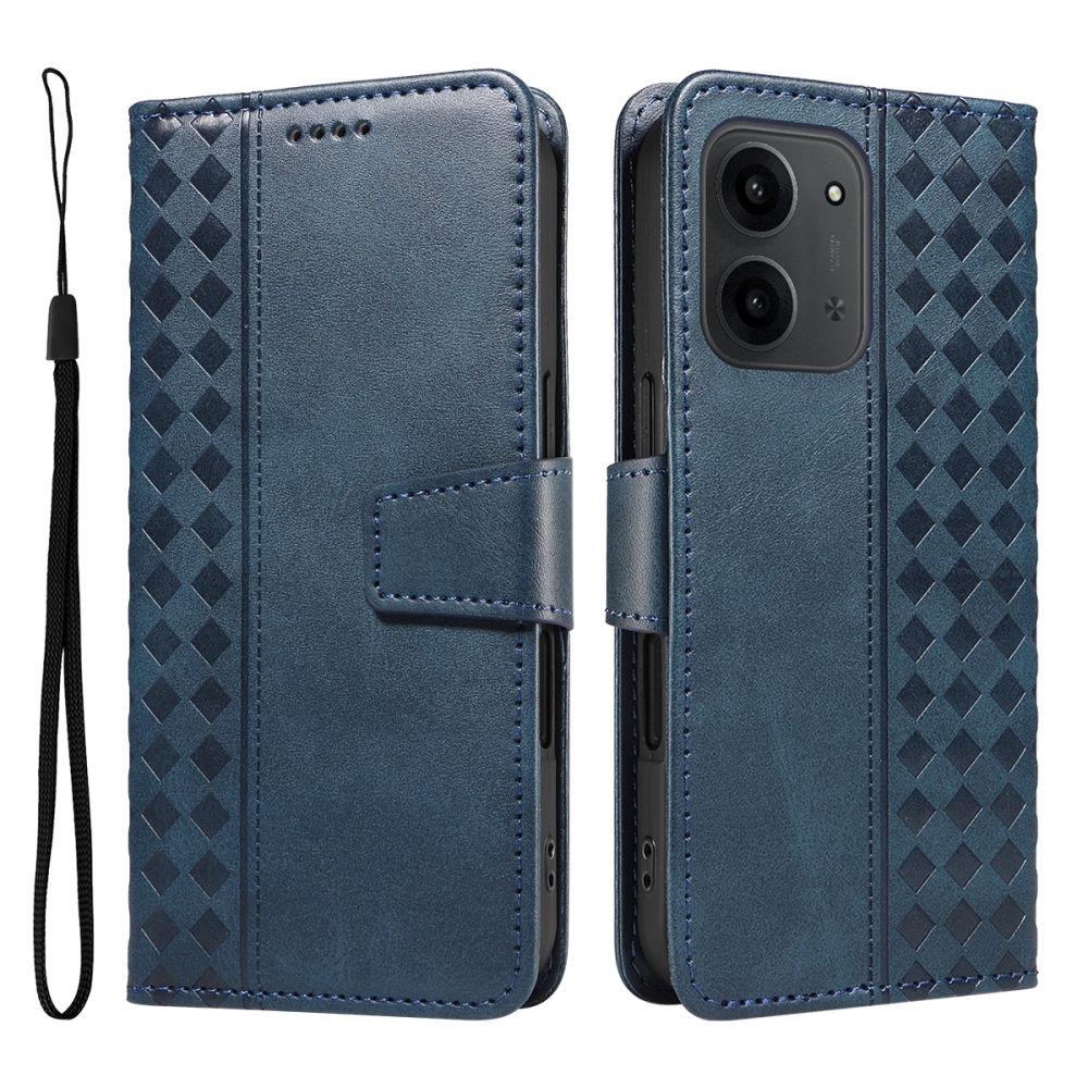 Rácsos könyv tok Xiaomi Redmi 15C 4G/5G (173mm) - kék