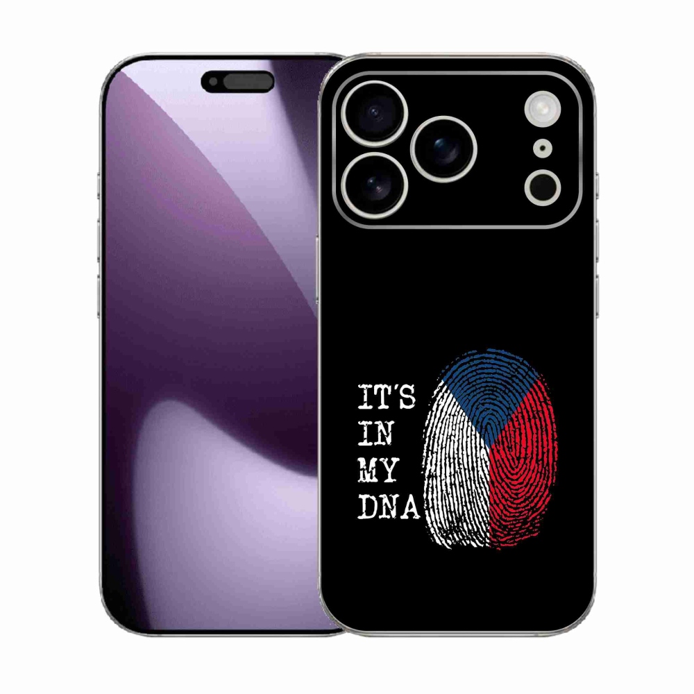 Zselés borítás mmCase iPhone 17 Pro - zászlós ujjlenyomat fekete háttérrel