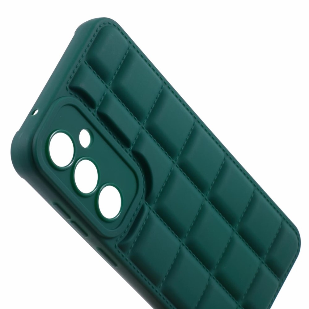 Rácsos tartós zselés tok Samsung Galaxy S23 FE készülékhez - zöld