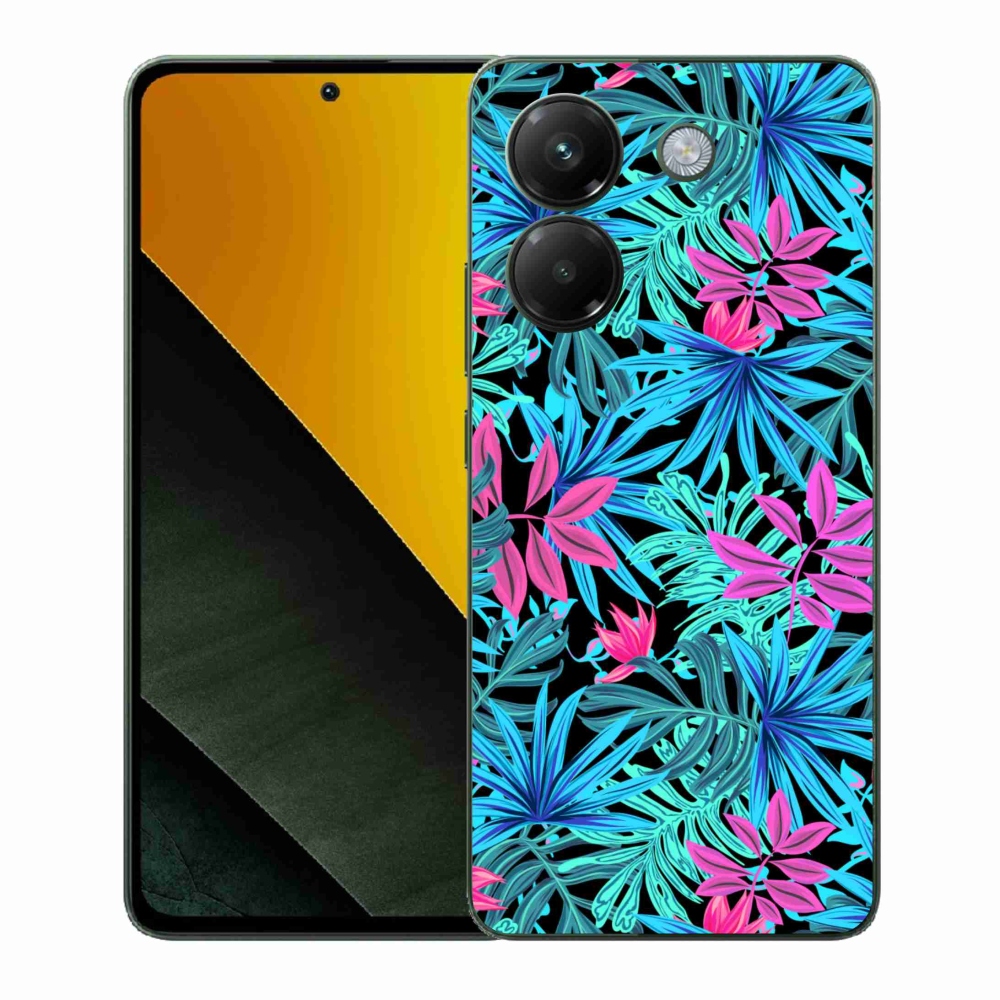 Gél borító mmCase a Xiaomi Poco M7 Pro 5G számára - virágok 3