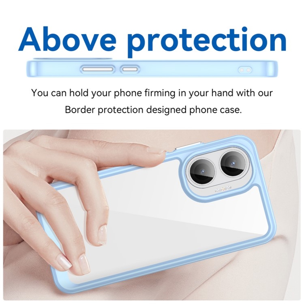 Gél tok fix hátlappal Xiaomi Poco F7 5G-hez - kék