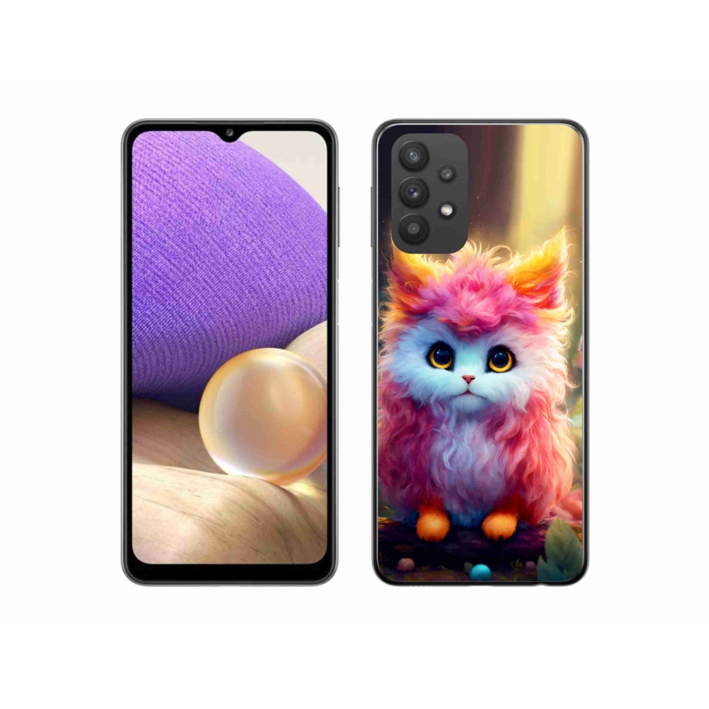 Gél borító mmCase Samsung Galaxy A32 5G - aranyos cica 5
