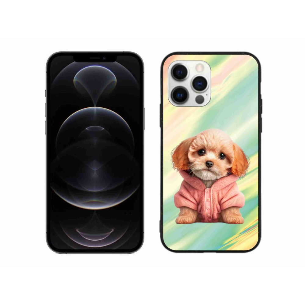 Gél borítás mmCase iPhone 12 Pro Max készülékhez - pulóveres kiskutya