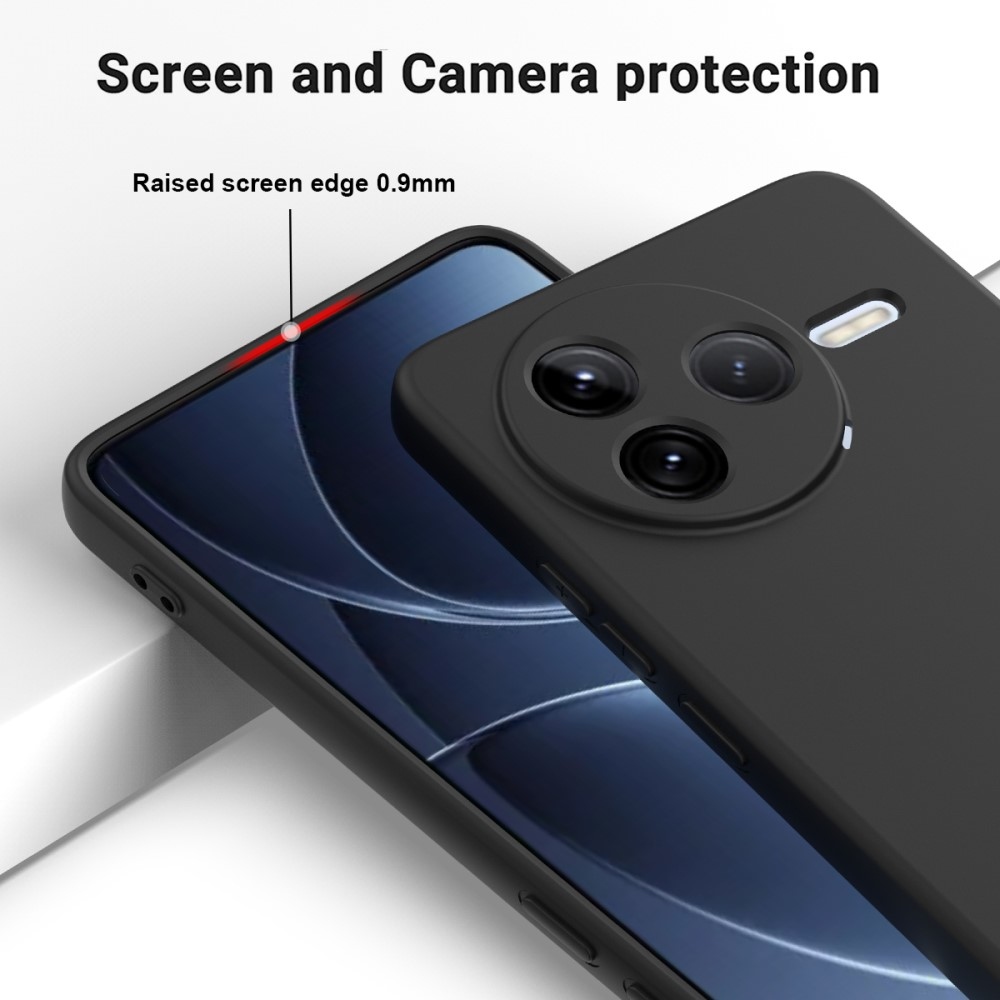 Matt szilikon tok Xiaomi Poco F7 Pro készülékhez - fekete