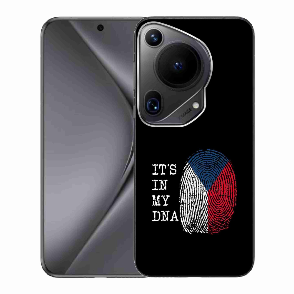 Gél borító mmCase a Huawei Pura 70 Ultra - zászló ujjlenyomat fekete háttérrel