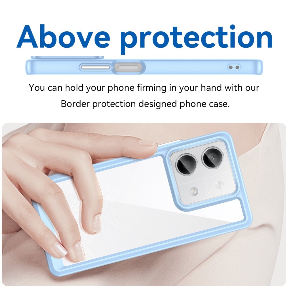 Gél tok fix hátlappal a Xiaomi Redmi Note 13 5G-re - kék