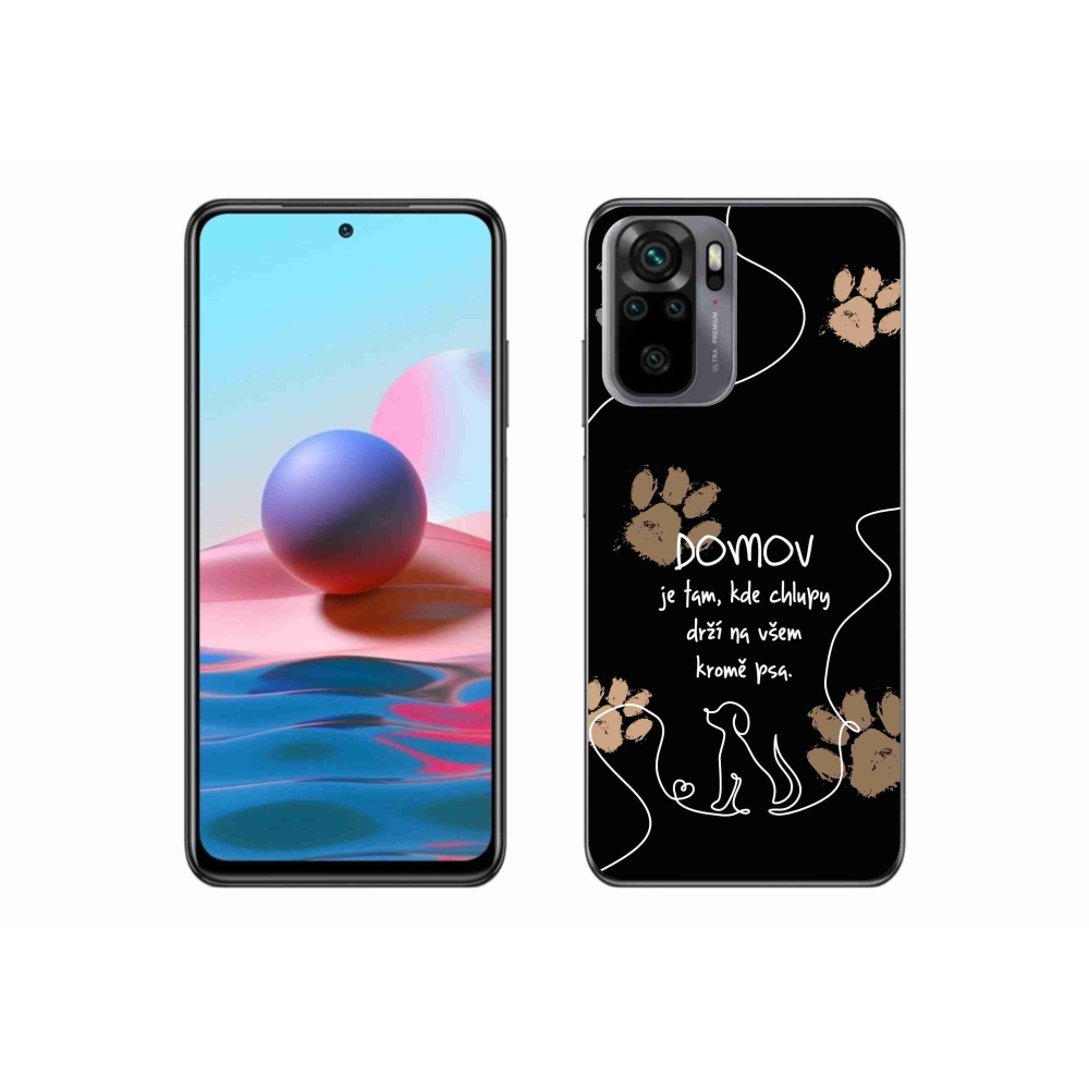 Gél borító mmCase a Xiaomi Redmi Note 10S-hez - kutya motívum fekete háttérrel