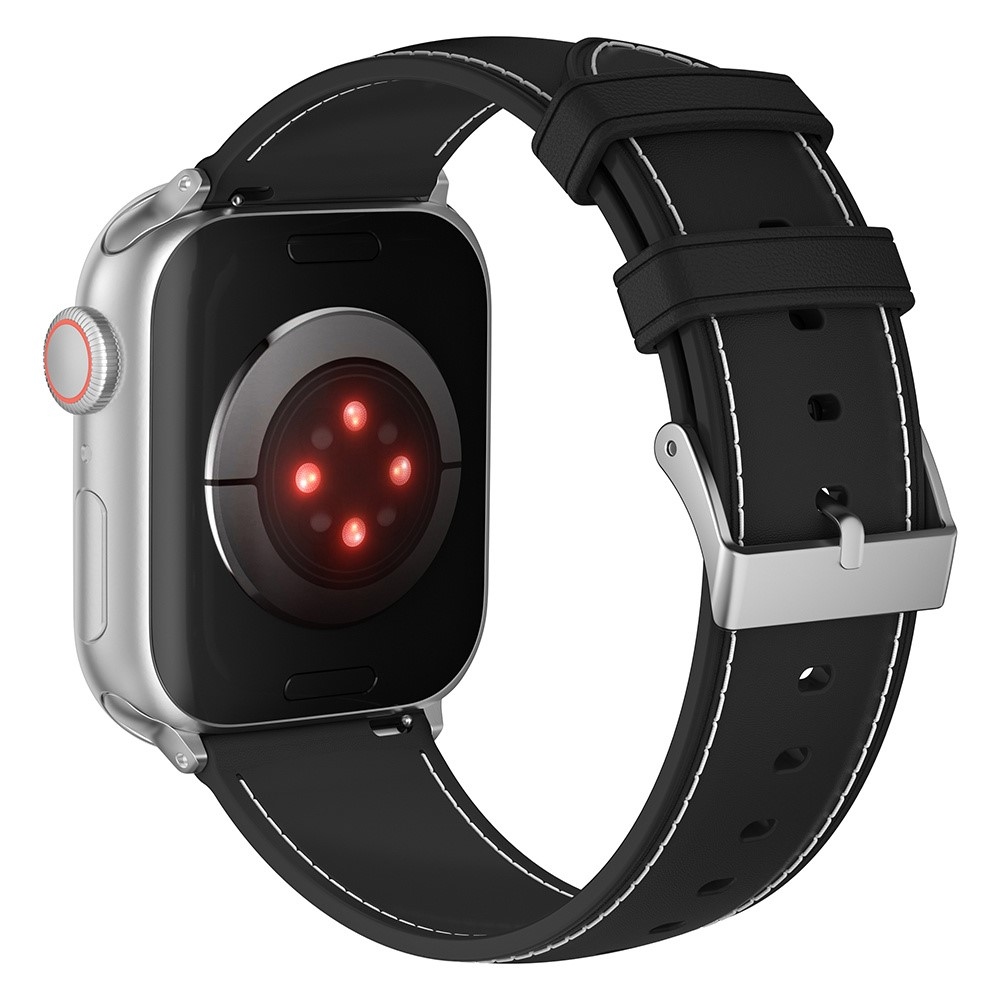 Stitch zselés szíj Apple Watch Ultra/Ultra 2 49mm/SE/SE 2022/2023 44mm/9/8/7 45mm/6/5/4 44mm/3/2/1 42 mm-es Apple Watch Ultra/Ultra 2 49mm/SE/SE 2022/2023 44mm/9/8/7 45mm/6/5/4 44mm/3/2/1 42 mm - fekete