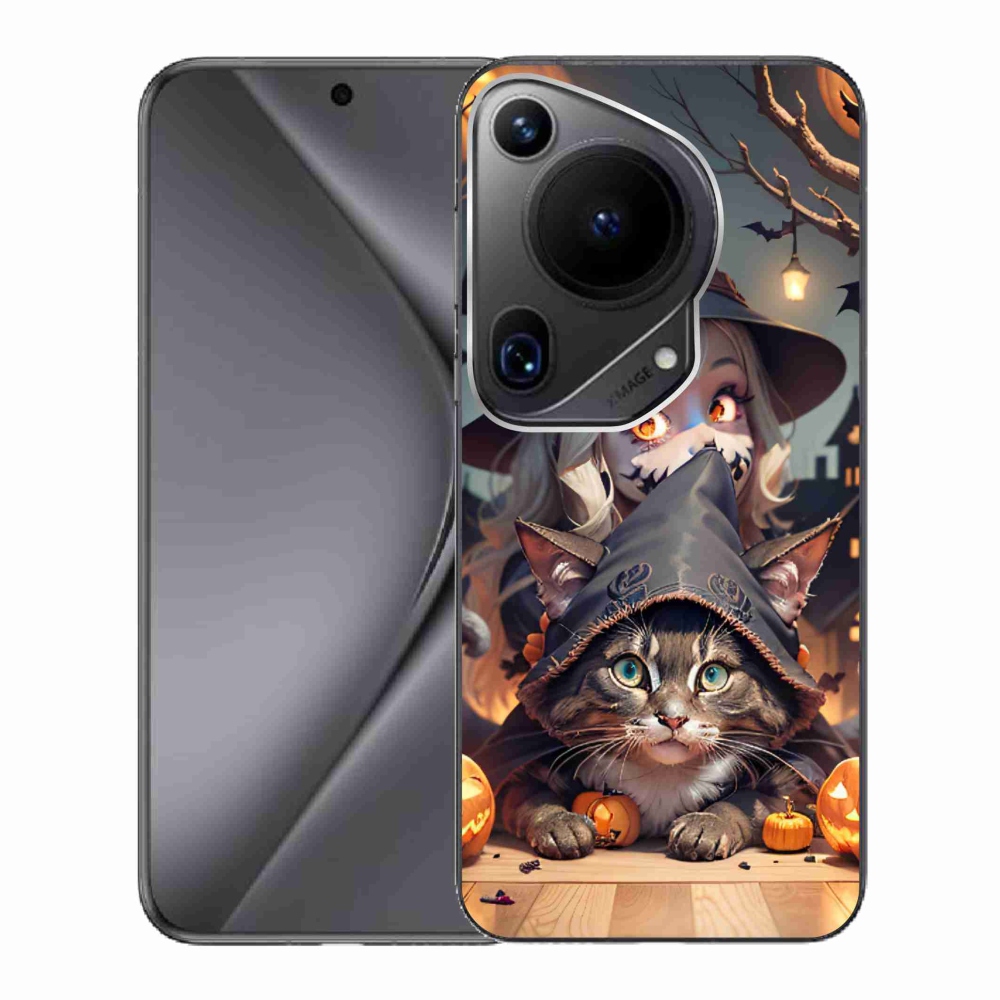 Gél borítás mmCase a Huawei Pura 70 Ultra - boszorkány macskával