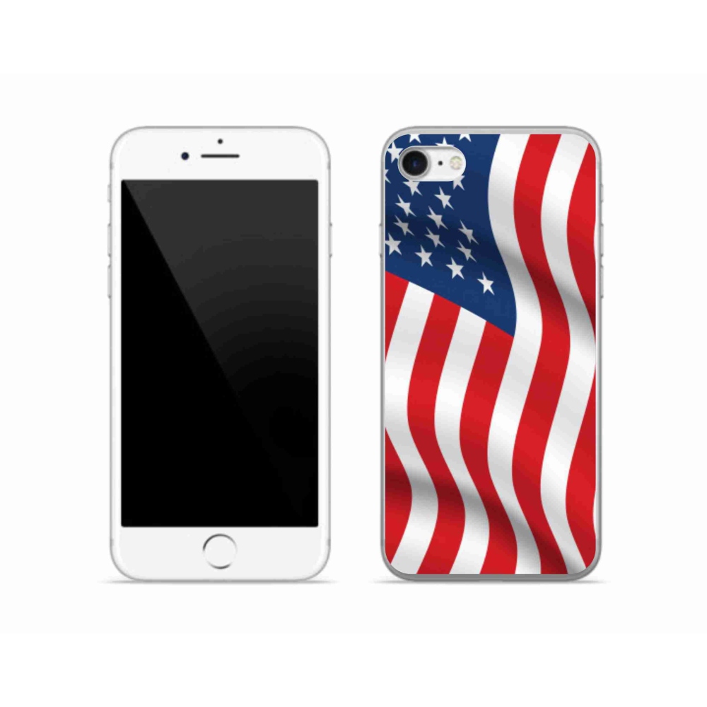 Zselés borítás mmCase iPhone 8 készülékhez - amerikai zászló