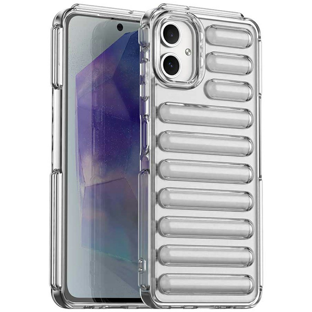 Csíkos tartós borítás Samsung Galaxy A06 4G készülékhez - átlátszó