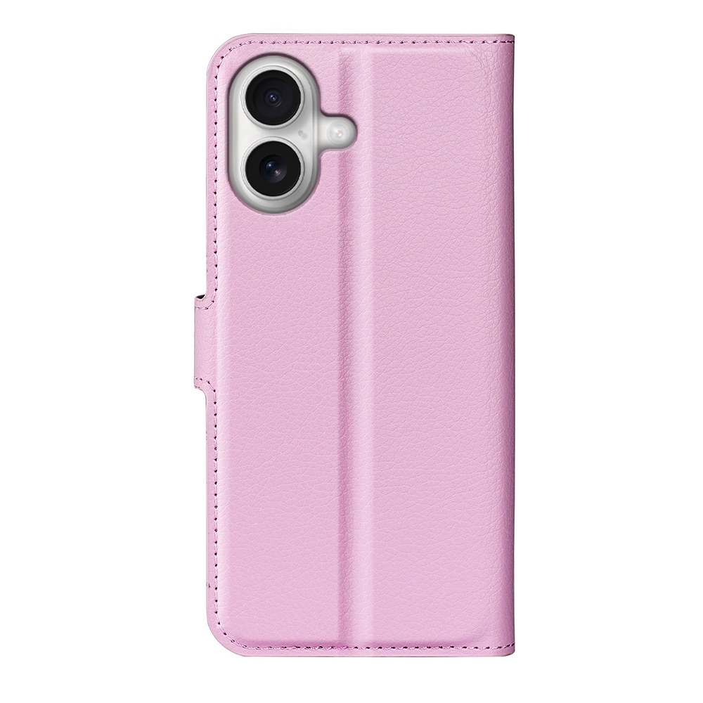 Litchi könyvtáska iPhone 17 készülékhez - rózsaszín
