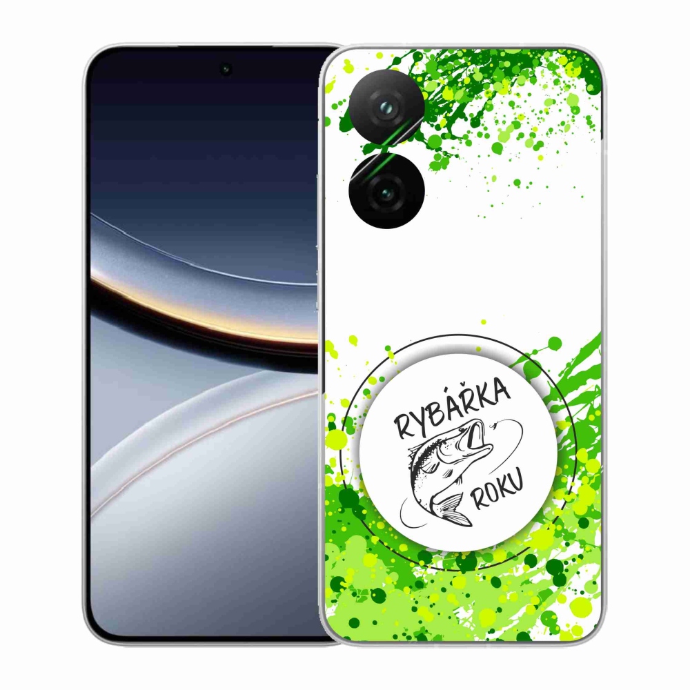 Gél borító mmCase a Xiaomi Poco F7 5G-hez - az év horgásza fehér háttérrel