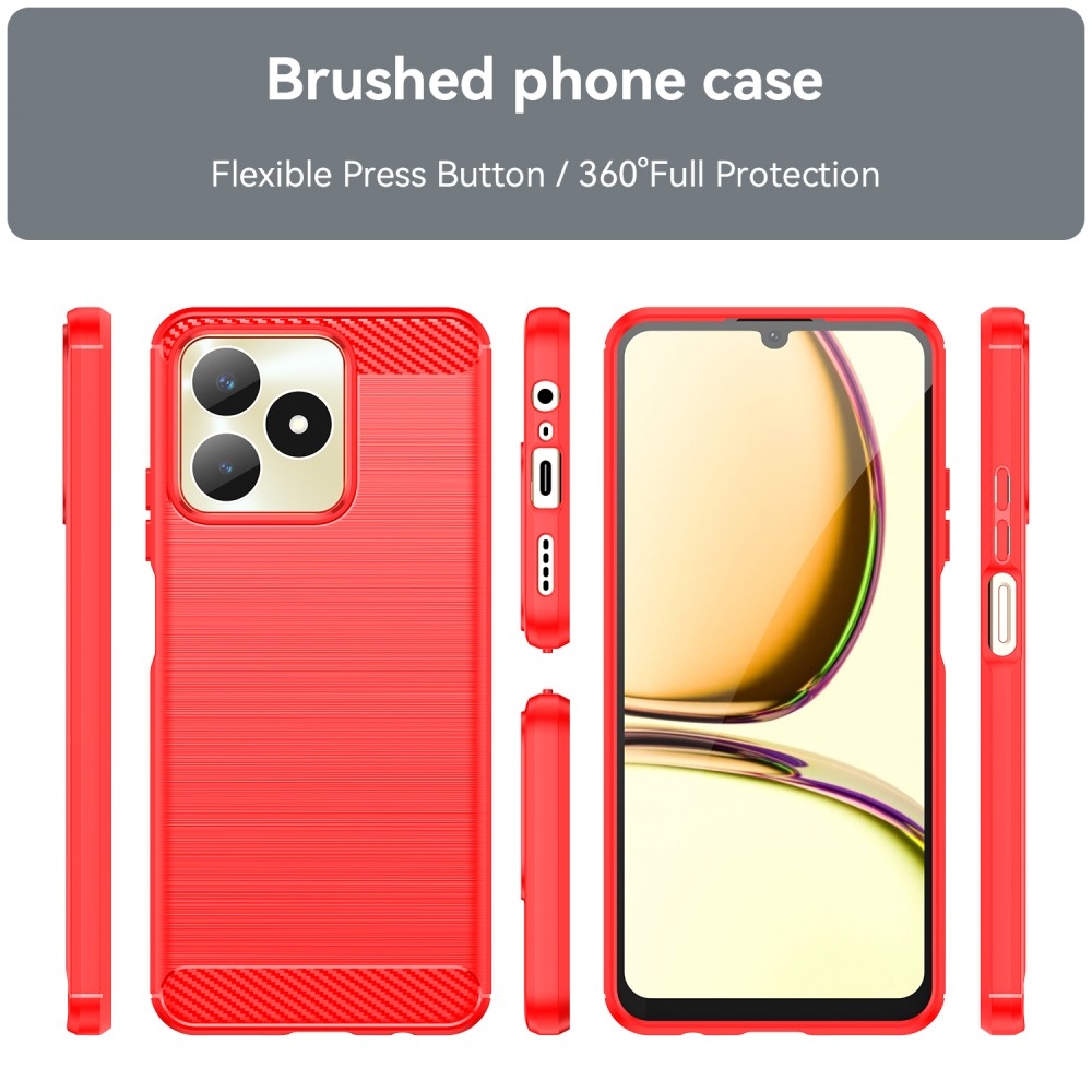 Szénálló zselés tok a Realme C51/C53 készülékhez - piros