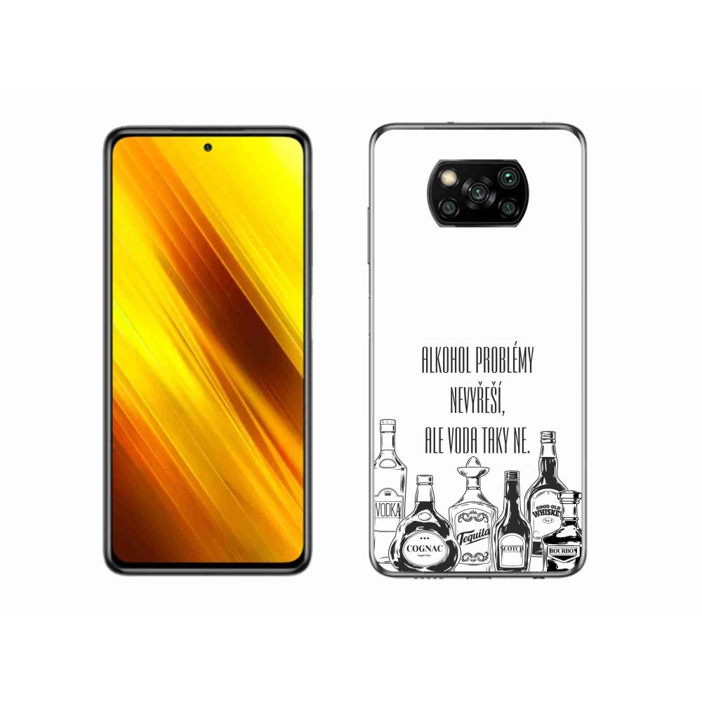 Gél borító mmCase a Xiaomi Poco X3 Pro számára - vicces szöveg fehér háttérrel