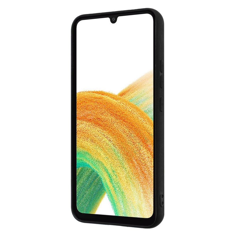Matt zselés tok ujjgyűrűvel Samsung Galaxy M15 5G készülékhez - fekete