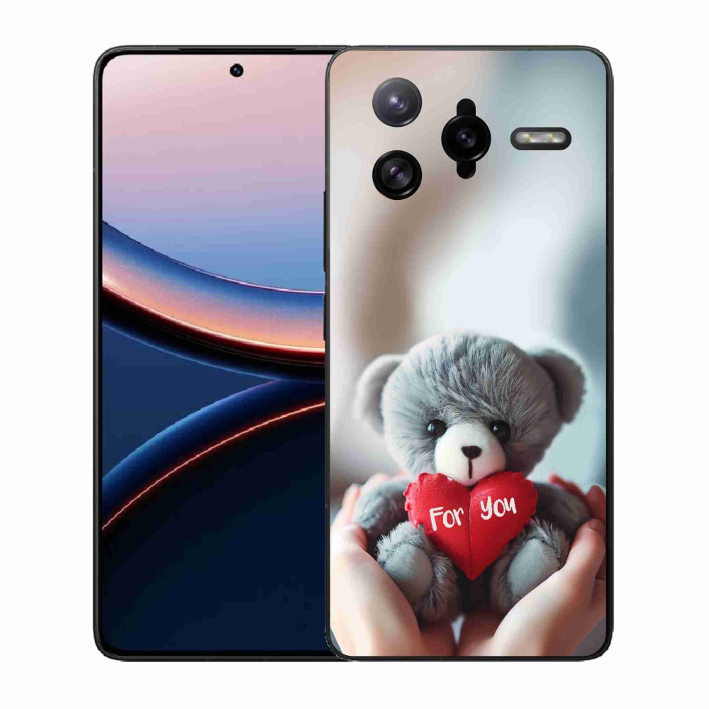 Gél borítás mmCase a Xiaomi Poco F7 Ultra számára - mackó a szerelmesek számára