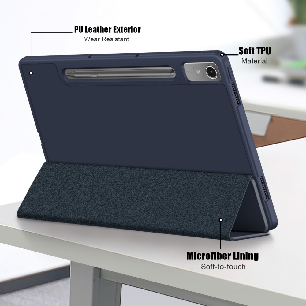 Ügyes záró tok Lenovo Tab P12 táblagéphez - sötétkék