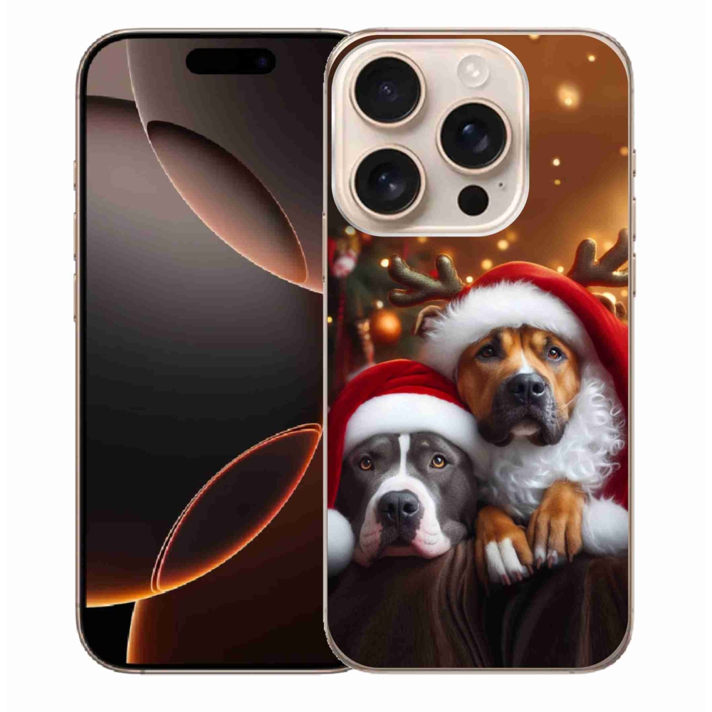 Gél borítás mmCase iPhone 16 Pro Max készülékhez - Karácsonyi kutyák