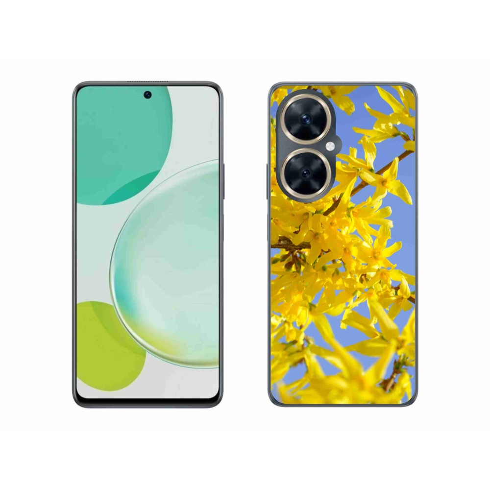 Gél borító mmCase a Huawei Nova 11i készülékhez - sárga virágok