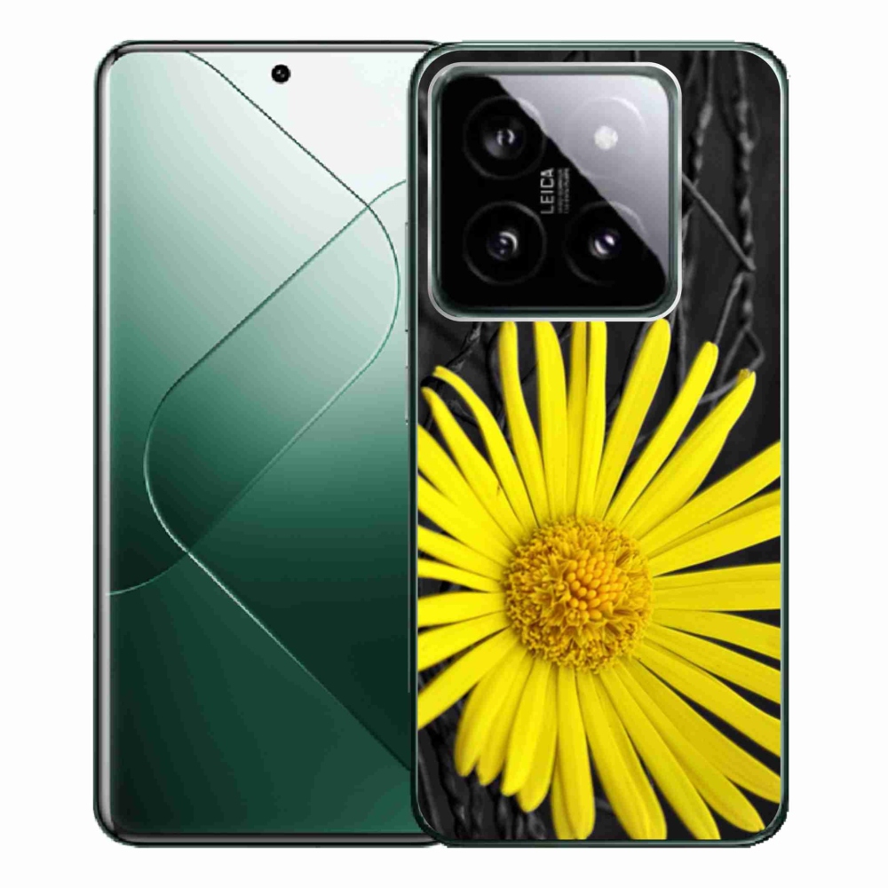 Gél borító mmCase a Xiaomi 14 Pro-hoz - sárga virág