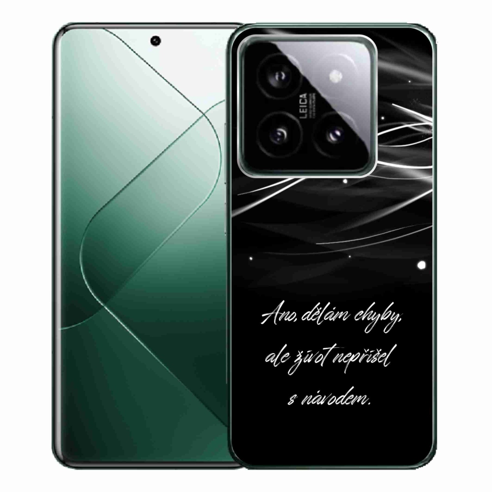 Gél borítás mmCase a Xiaomi 14 Pro-hoz - idézem fekete háttérrel
