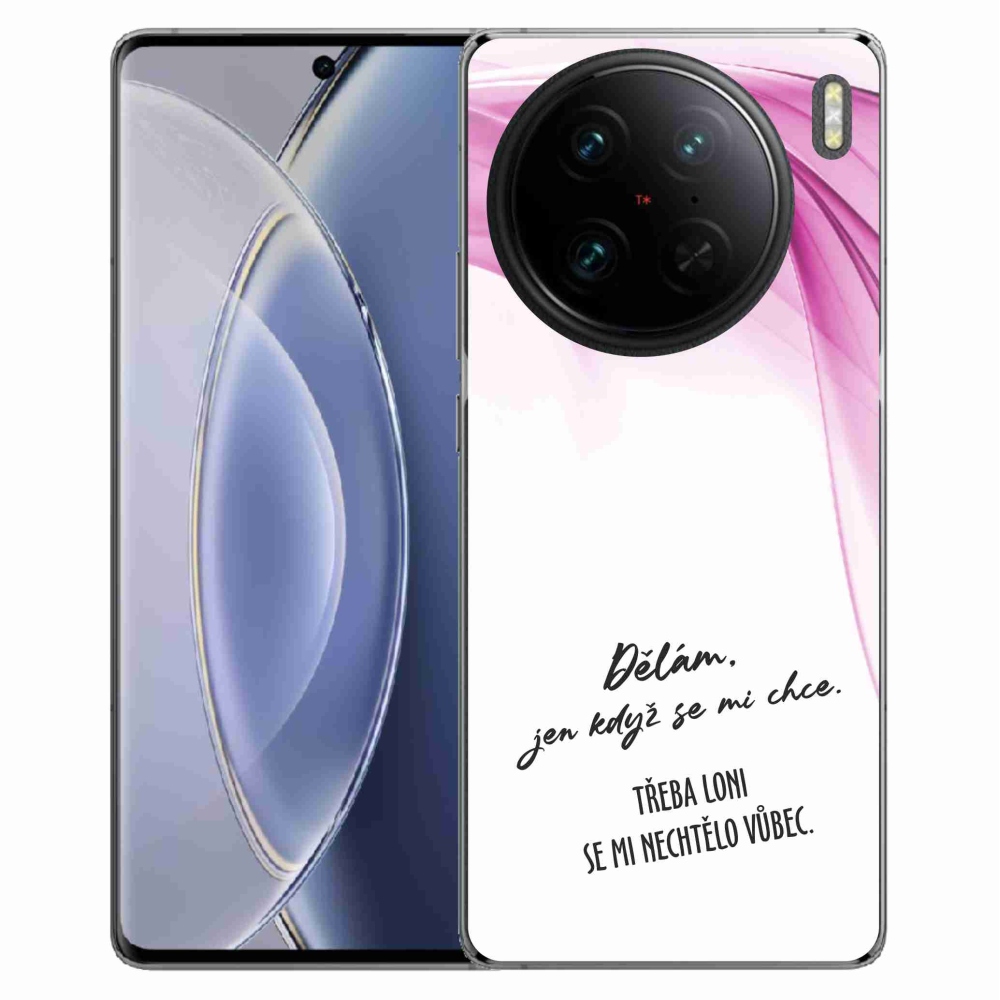 Gél borító mmCase a Vivo X90 Pro készülékhez - vicces szöveg 12 fehér háttér