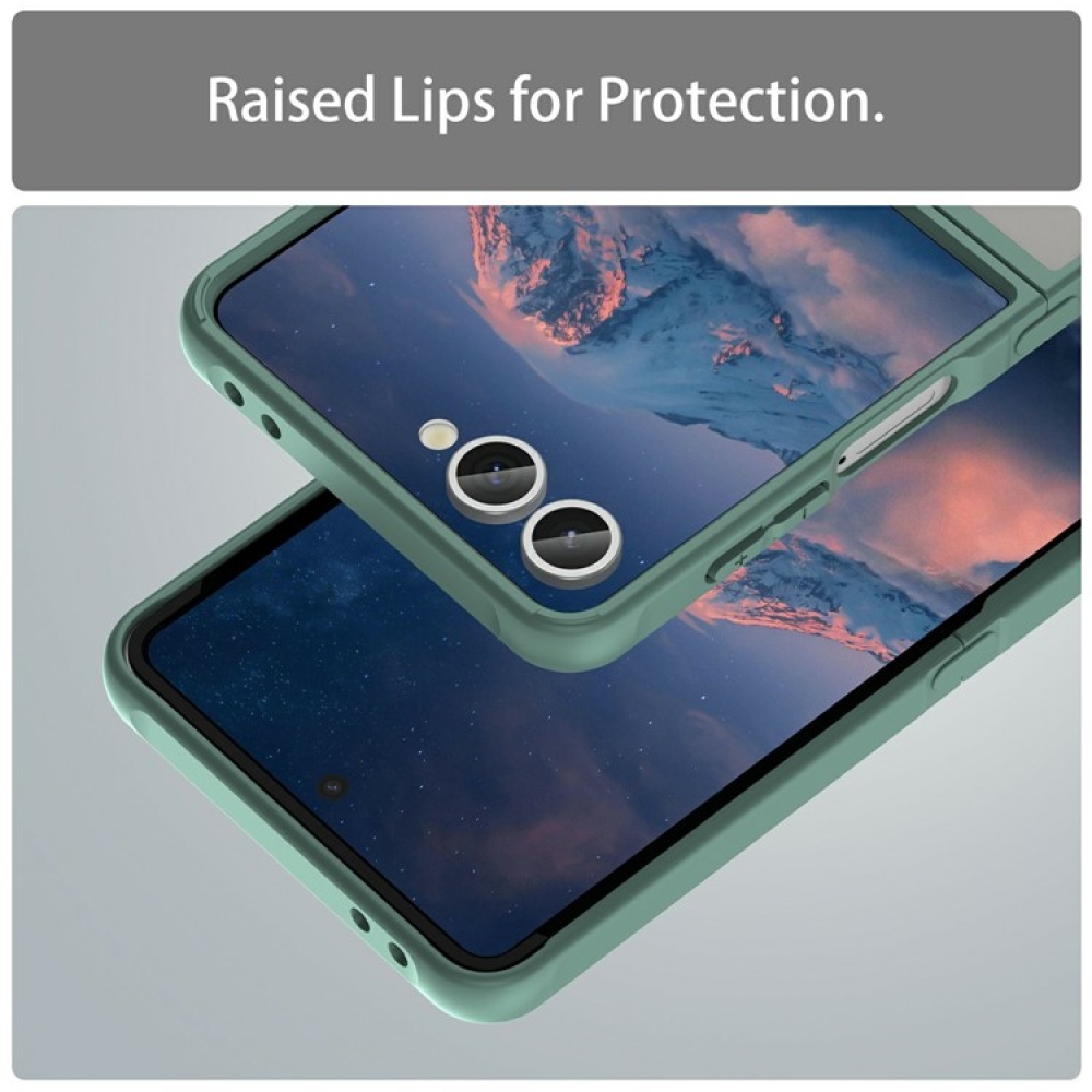 Matt zselés tok MagSafe tok a Samsung Galaxy Z Flip7 5G készülékre - zöld