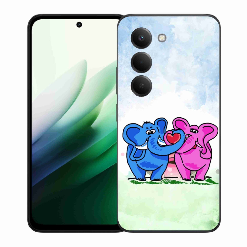 Gél borítás mmCase a Xiaomi Redmi 15 5G-hez - szerelmes elefántok