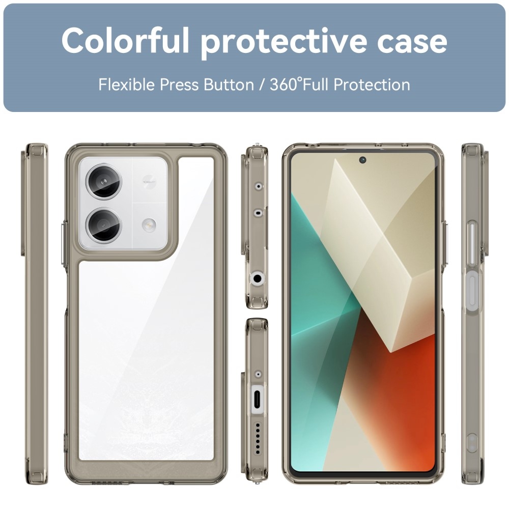 Gél tok rögzített hátlappal a Xiaomi Redmi Note 13 5G-re - szürke