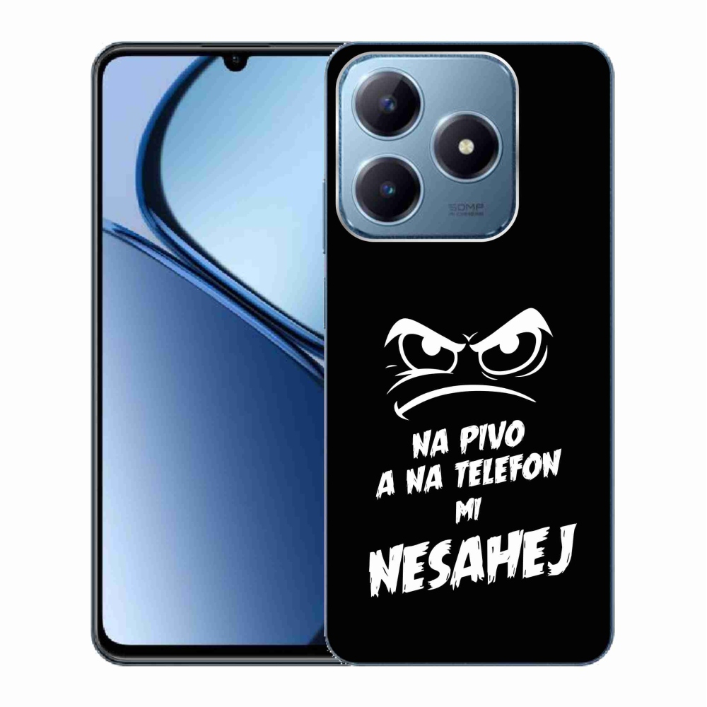 Gél borító mmCase a Realme C63-hoz - sör motívum 2 fekete háttérrel