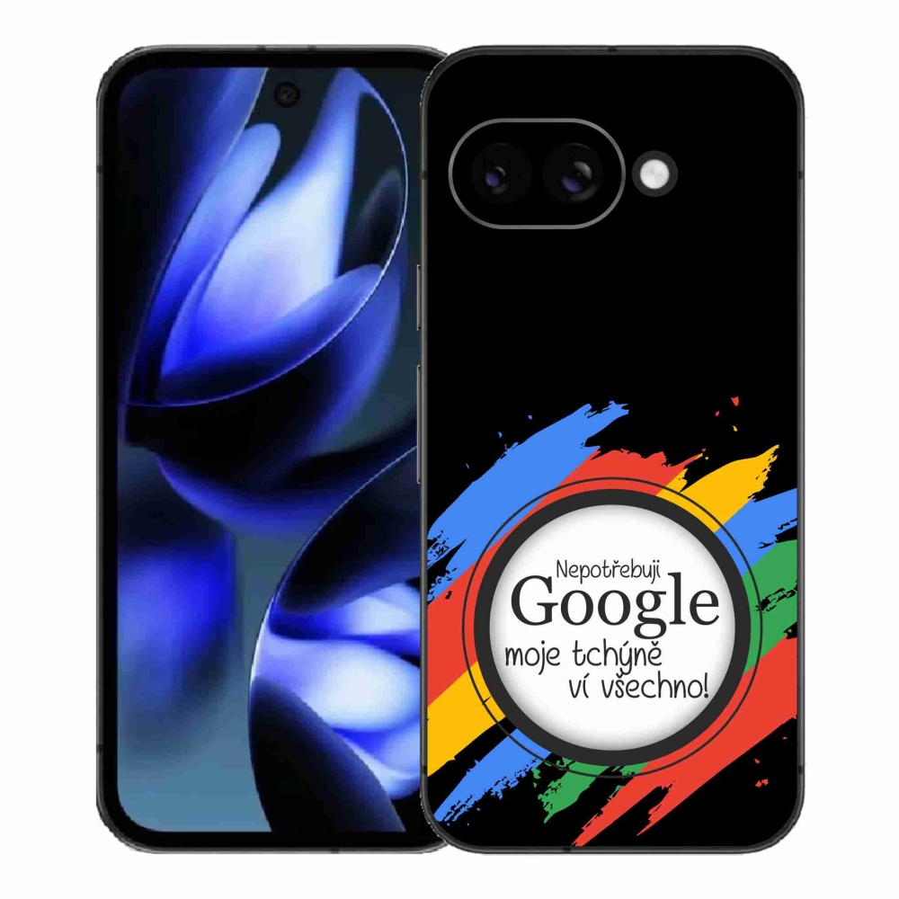 Gél borítás mmCase a Google Pixel 9a - anyós tudja, hogy minden fekete háttérrel