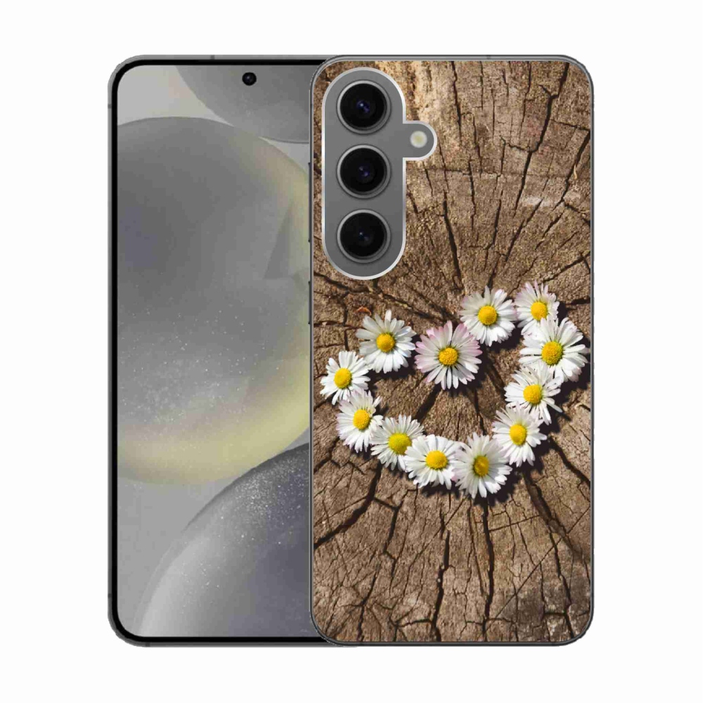 Zselés borítás mmCase Samsung Galaxy S24 készülékhez - százszorszépek szíve