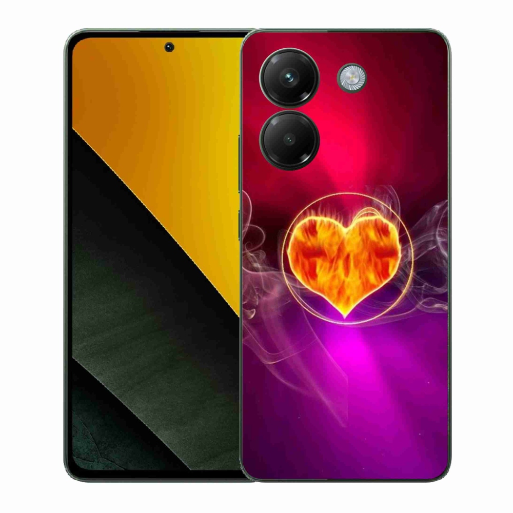 Gél borítás mmCase a Xiaomi Poco M7 Pro 5G számára - tüzes szív