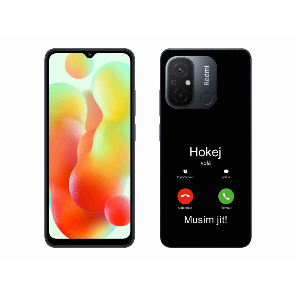 Gél borító mmCase a Xiaomi Redmi 12C - hoki hívások fekete háttérrel