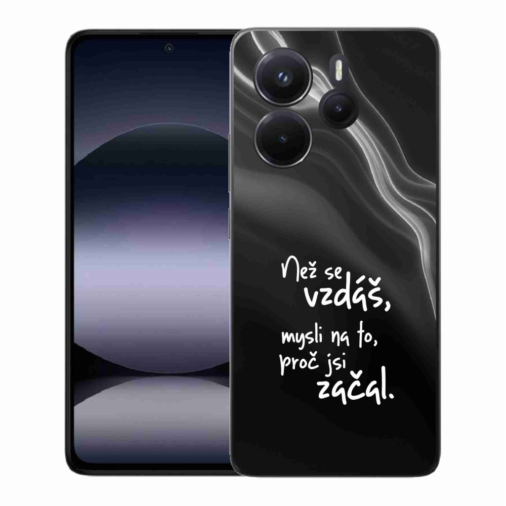 Gél borító mmCase a Xiaomi Redmi Note 14 - idézet 2 fekete háttérhez
