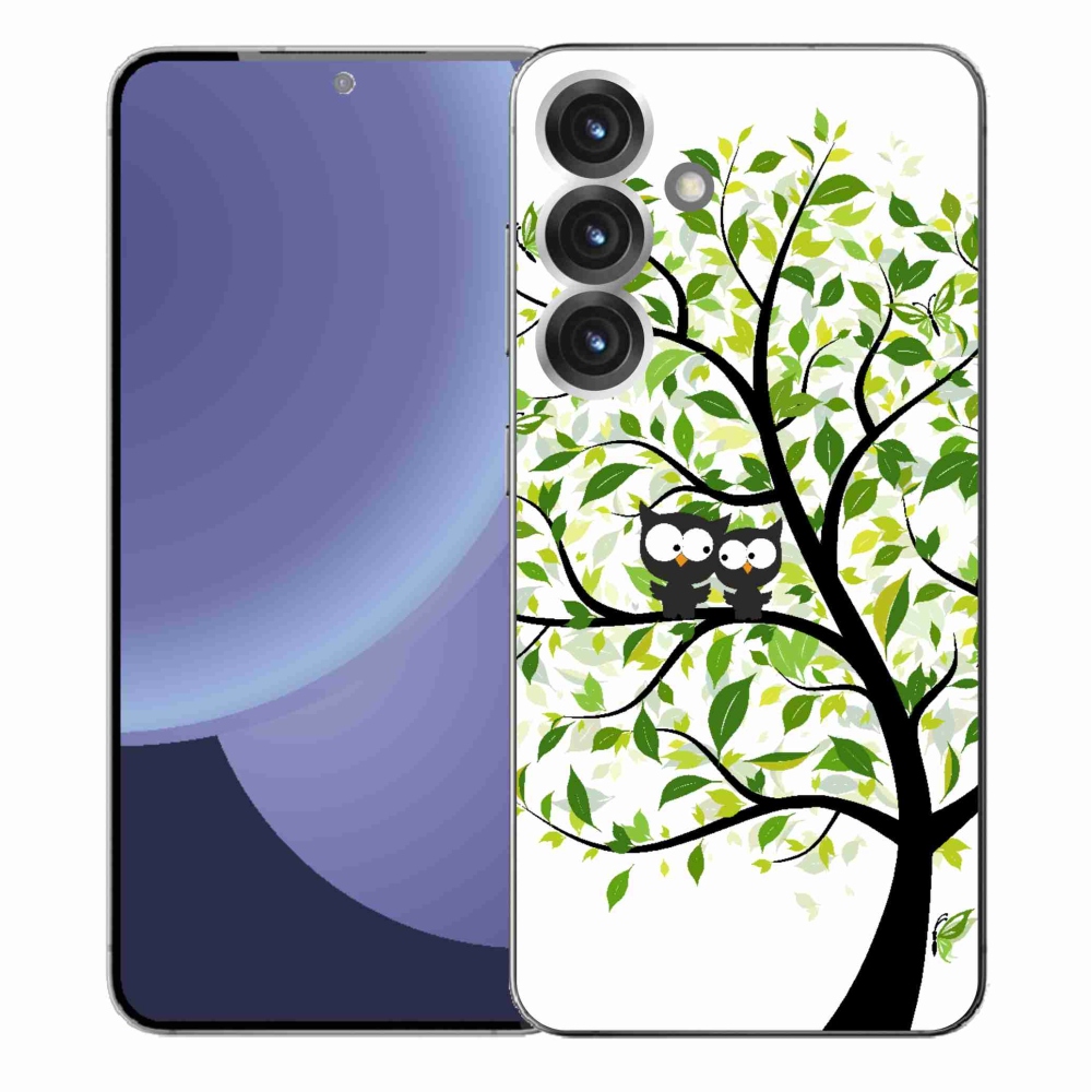 Zselés borítás mmCase Samsung Galaxy S25+ készülékhez - baglyok a fán