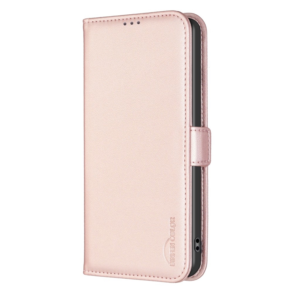 BNF könyv tok Xiaomi Redmi 13 4G/Poco M6 4G - rózsaarany színben