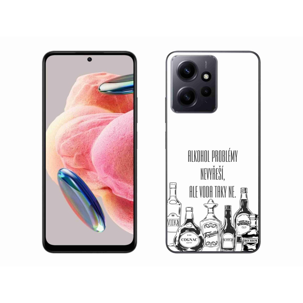Gél borító mmCase a Xiaomi Redmi Note 12 4G-hez - vicces szöveg fehér háttérrel