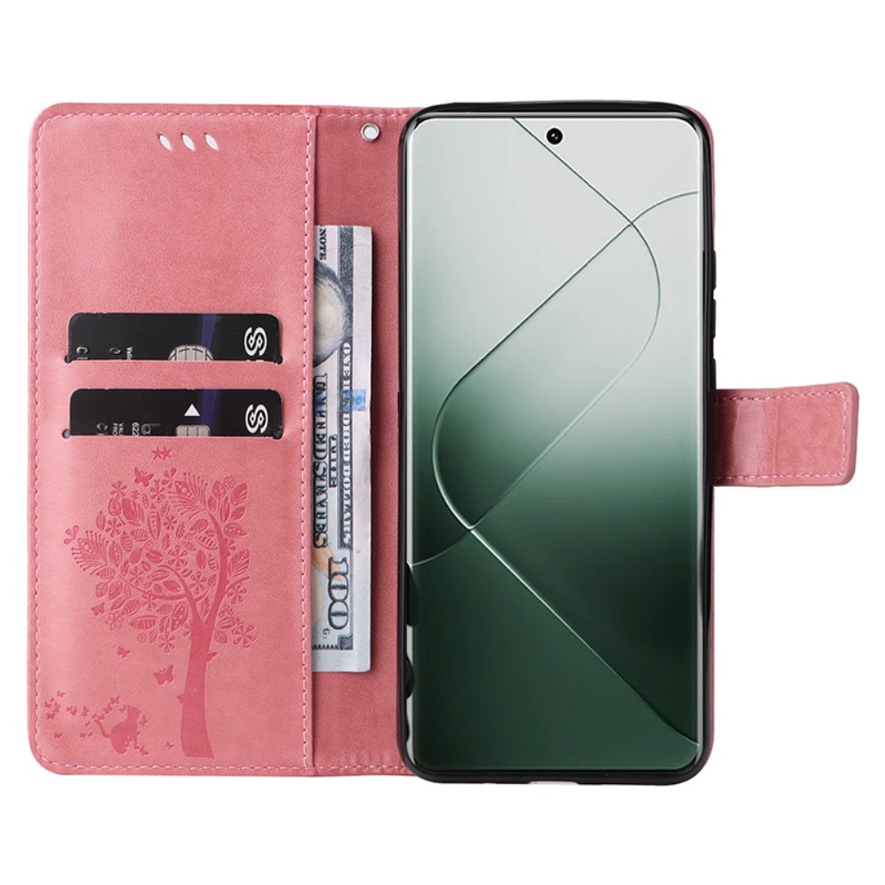 Fák könyve tok Xiaomi 14 Pro - rózsaszínű