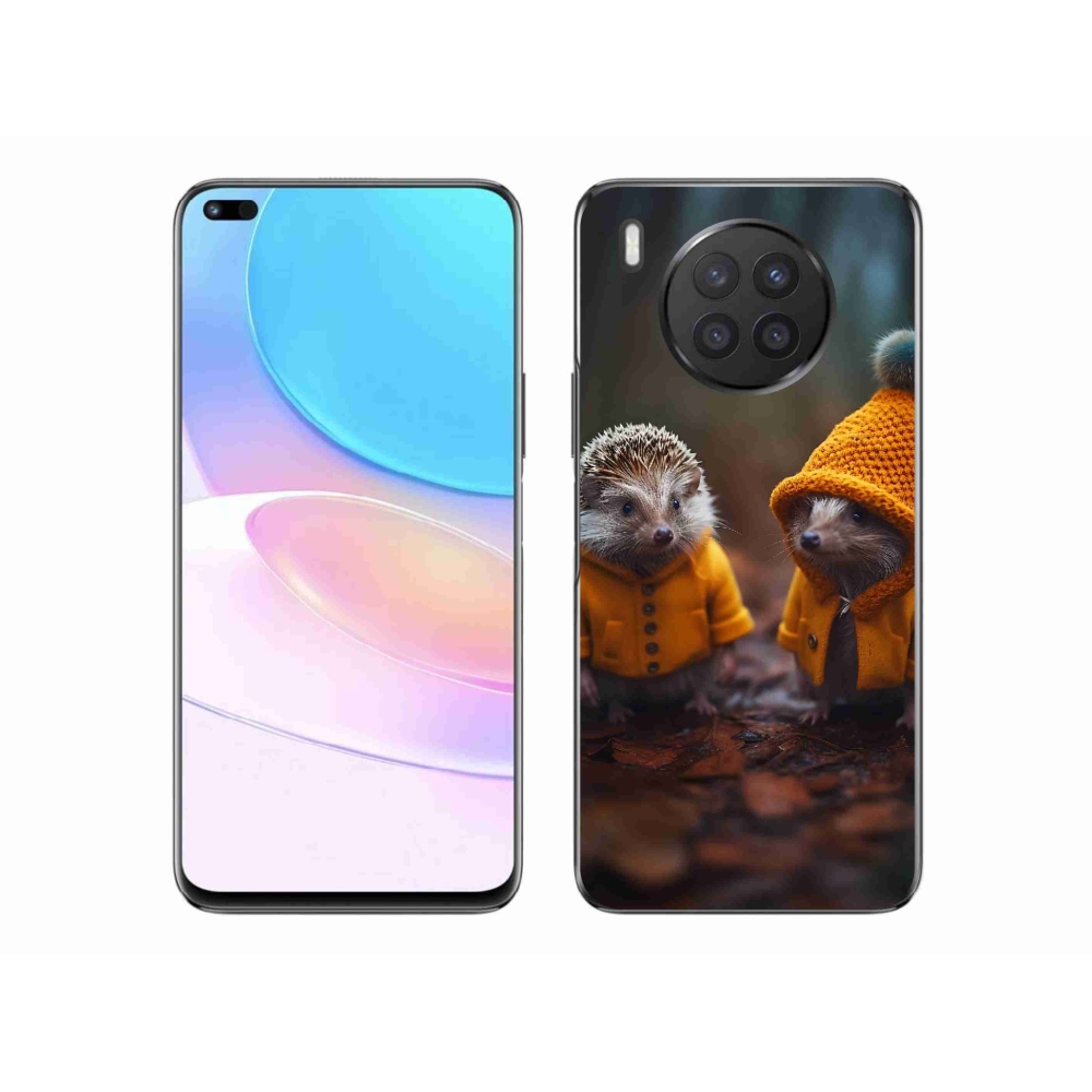 Gél borítás mmCase a Huawei Nova 8i számára - sünök