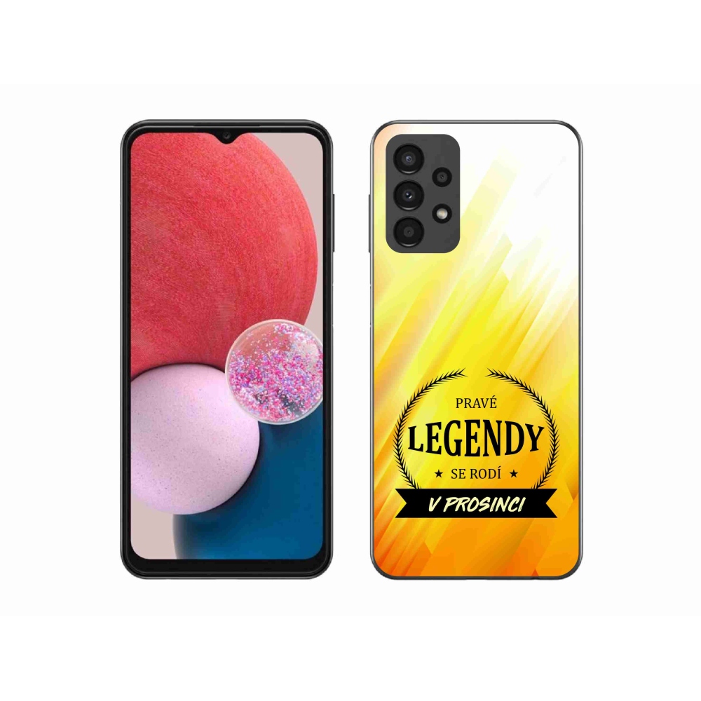 Gél borítás mmCase Samsung Galaxy A13 4G - Legendák decemberben sárga háttérrel