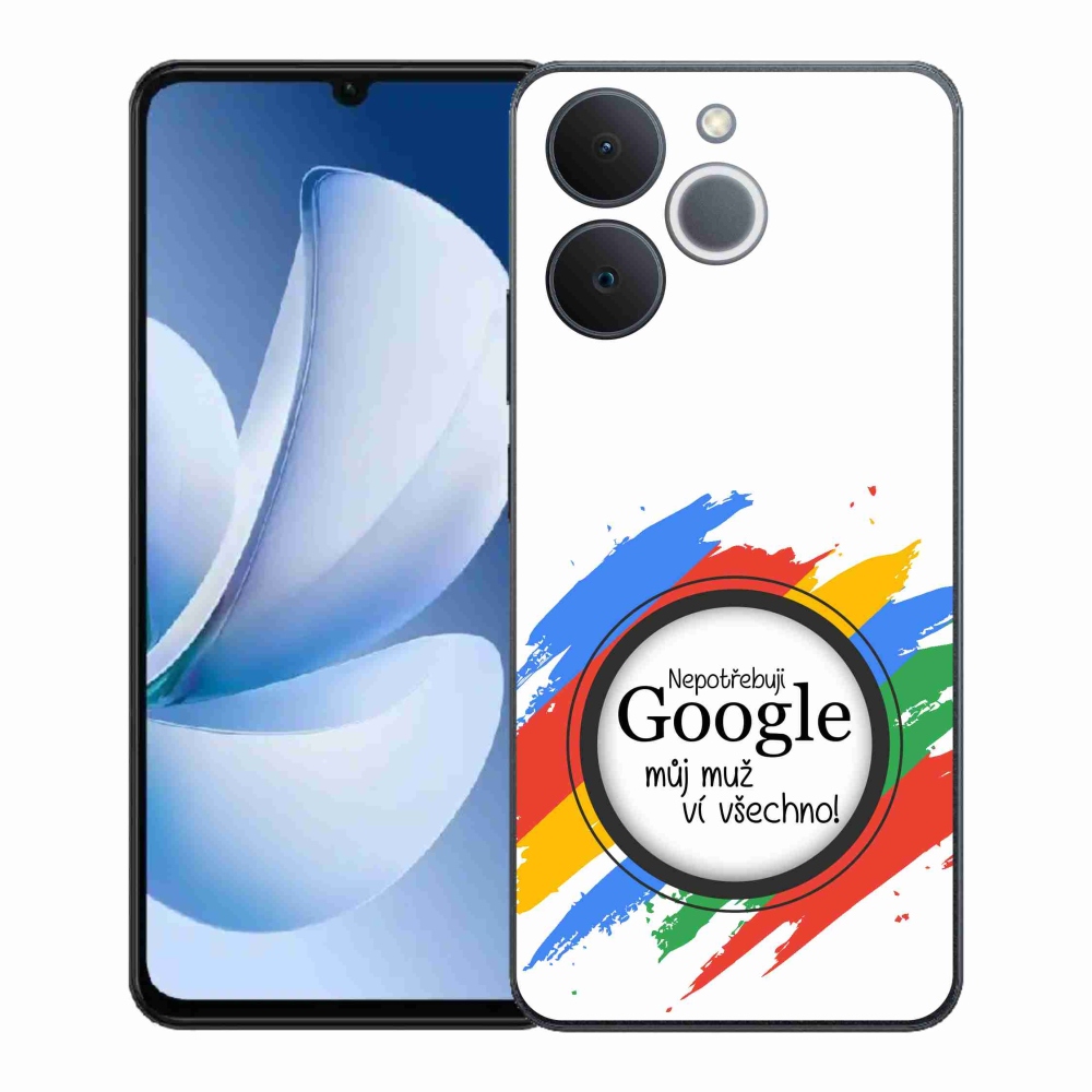 Gél borító mmCase a Realme Note 70T - az ember tudja, minden fehér háttérrel