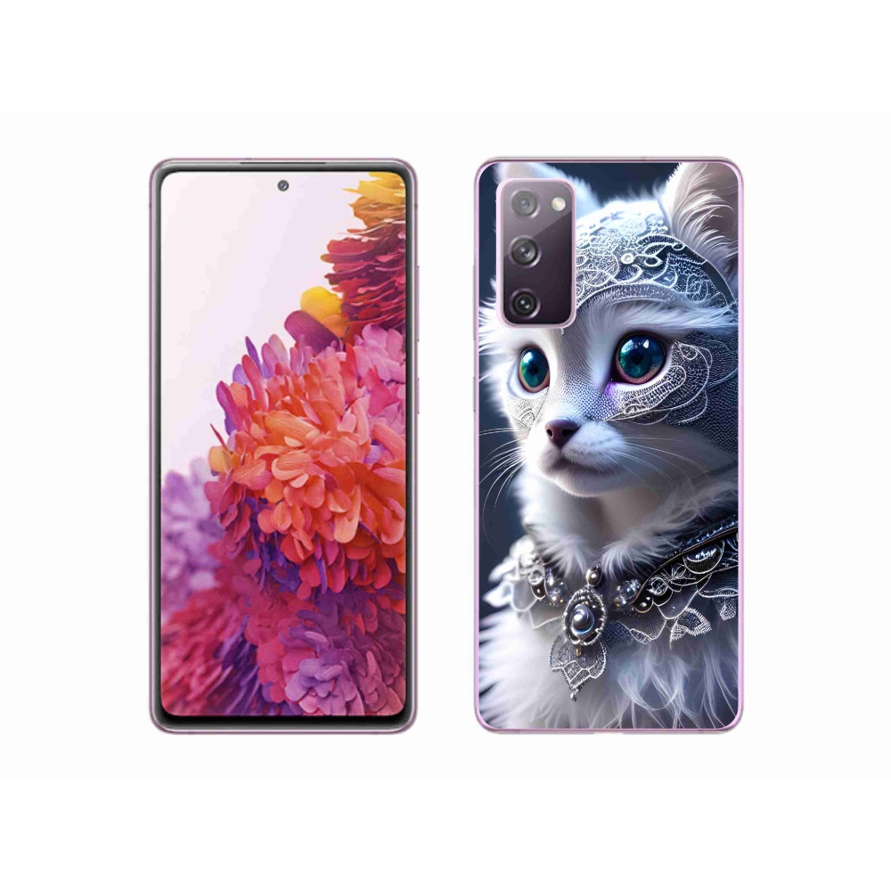 Gél védőhuzat mmCase Samsung Galaxy S20 FE - fehér macska