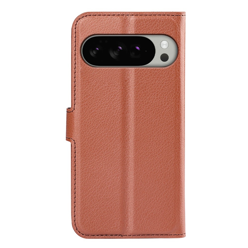Litchi könyv tok a Google Pixel 10 Pro XL-hez - barna színben