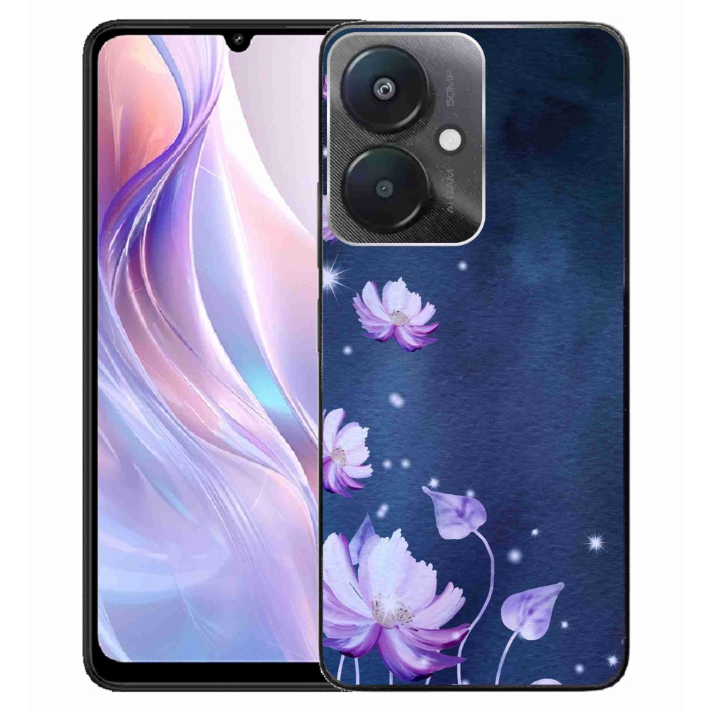 Gél tok mmCase a Xiaomi Redmi 13C 5G számára - hulló virágok