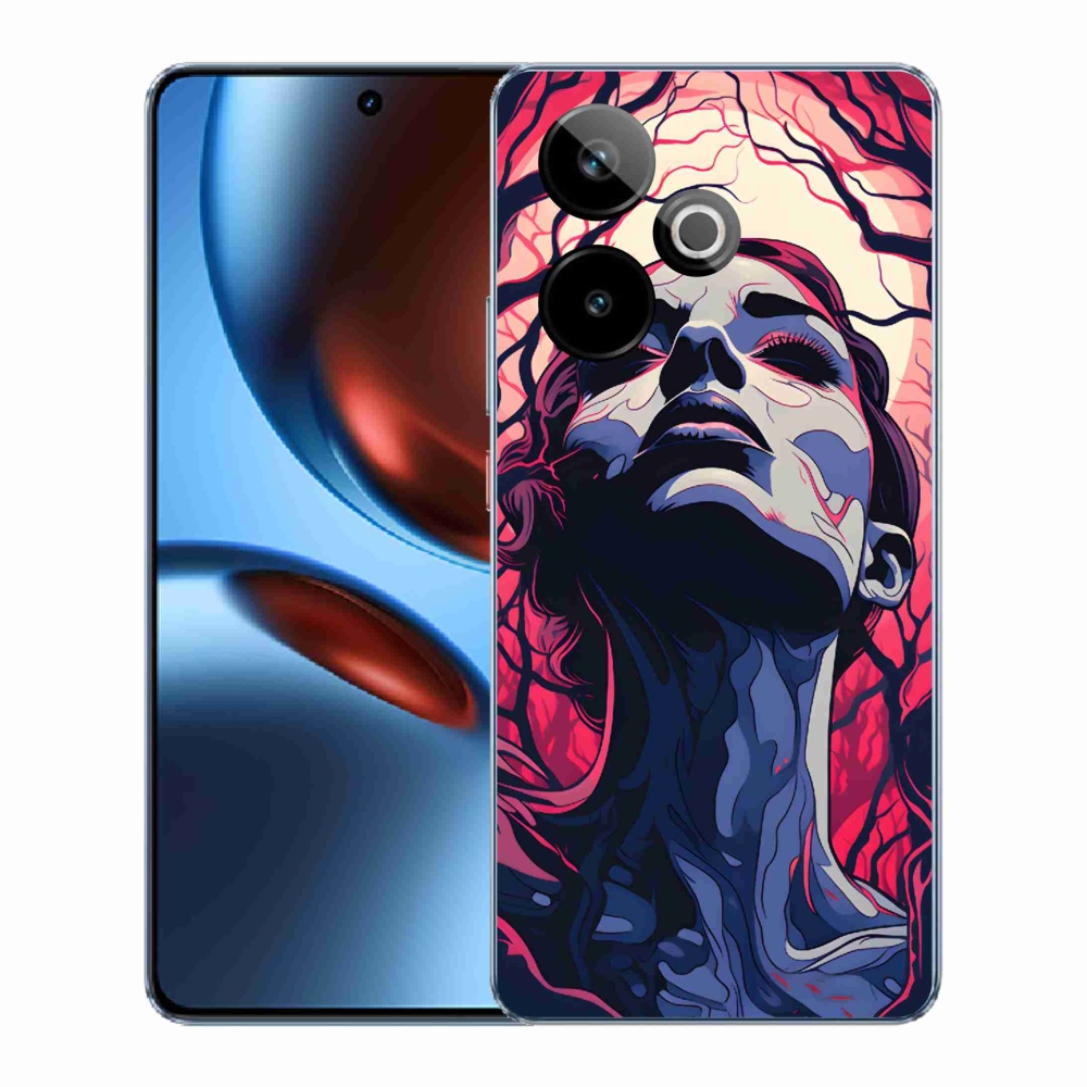 Rugalmas zselés tok mmCase a Realme GT 7 5G/GT 7T 5G képével - absztrakt arccal