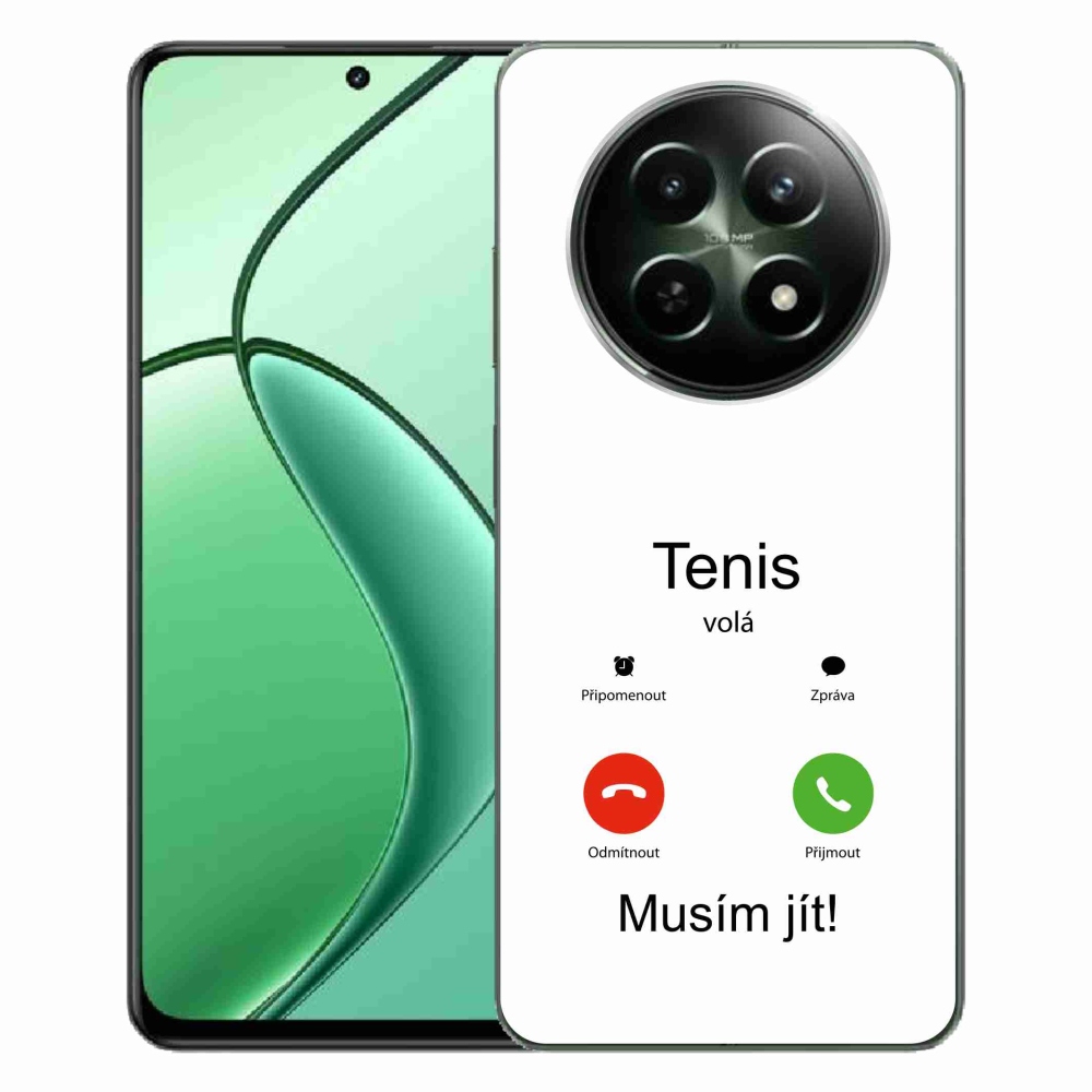 Gél borítás mmCase a Realme 12 5G/12x 5G - teniszhívások fehér háttérrel