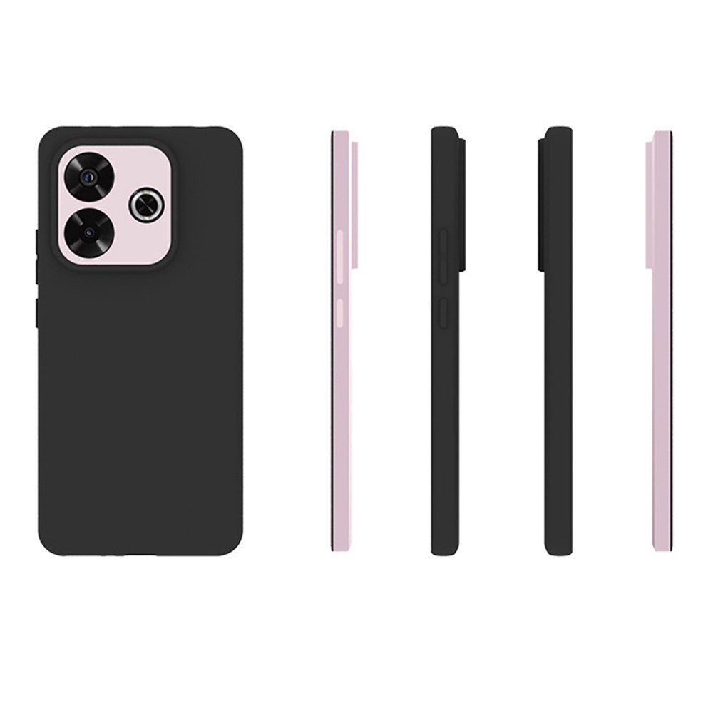 Matt zselés tok Xiaomi Redmi Note 14 5G-hez - fekete