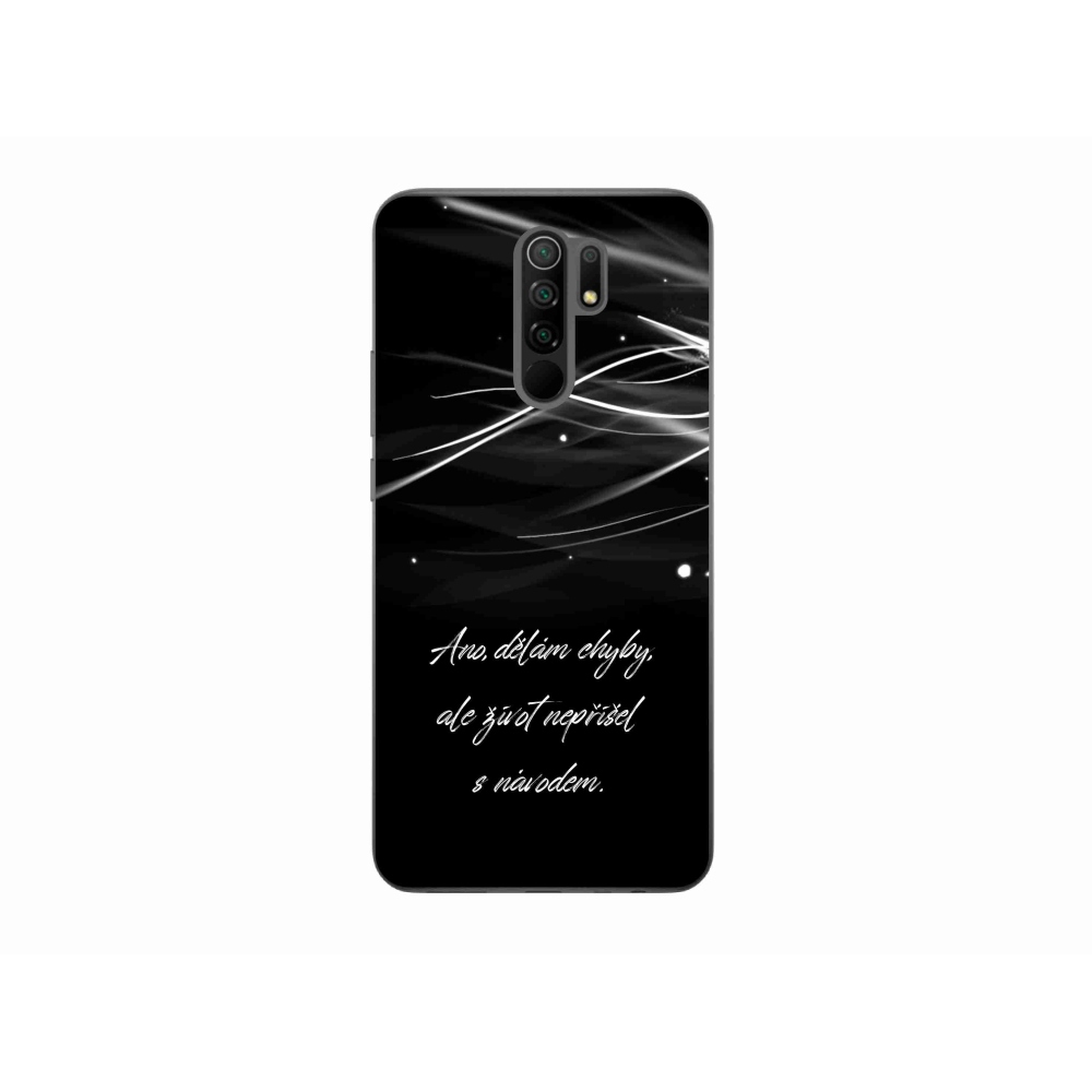 Gél borítás mmCase a Xiaomi Redmi 9-hez - idézem fekete háttérrel